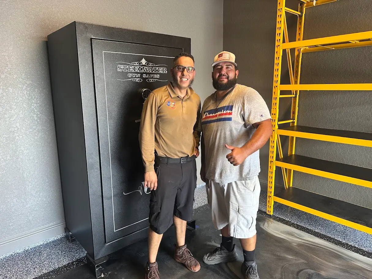 Piano, Safe, and Specialty Item Moving: What San Antonio Homeowners Should Know 2 Two Step Moving crew moving a heavy safe in San Antonio